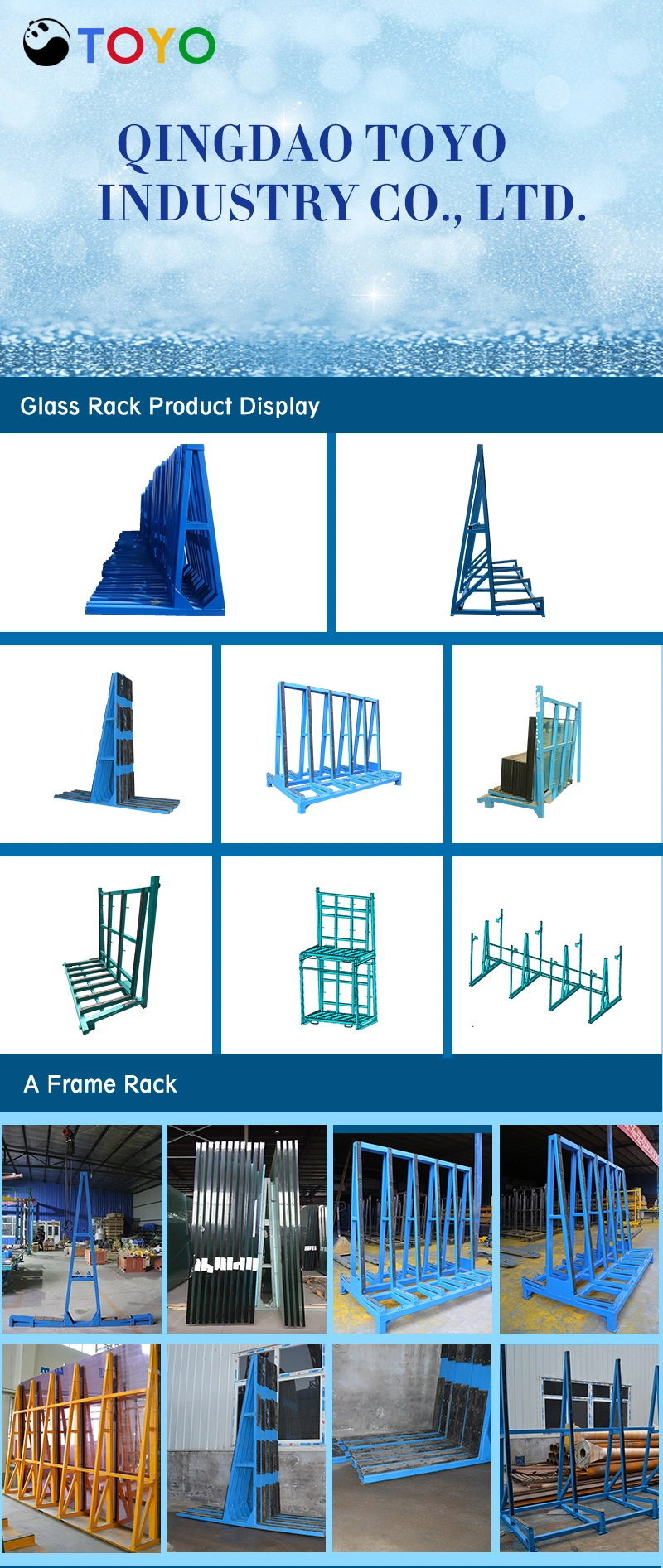 Granite Marble Slab Storage Rack Display for Transport Rack Trolley a Frame Glass Steel Rack