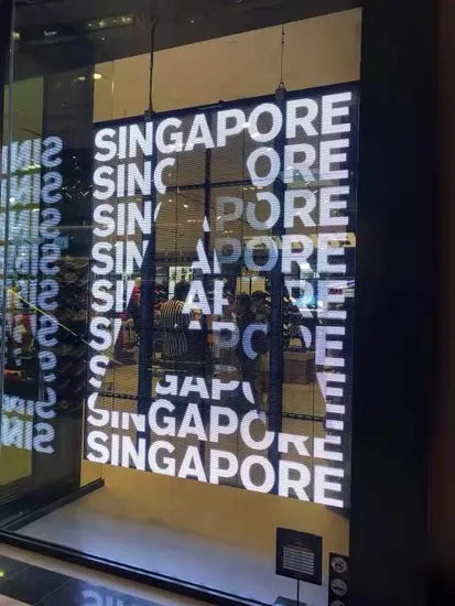 P3.91 Waterproof Glass Window LED Transparent OLED Display Screen